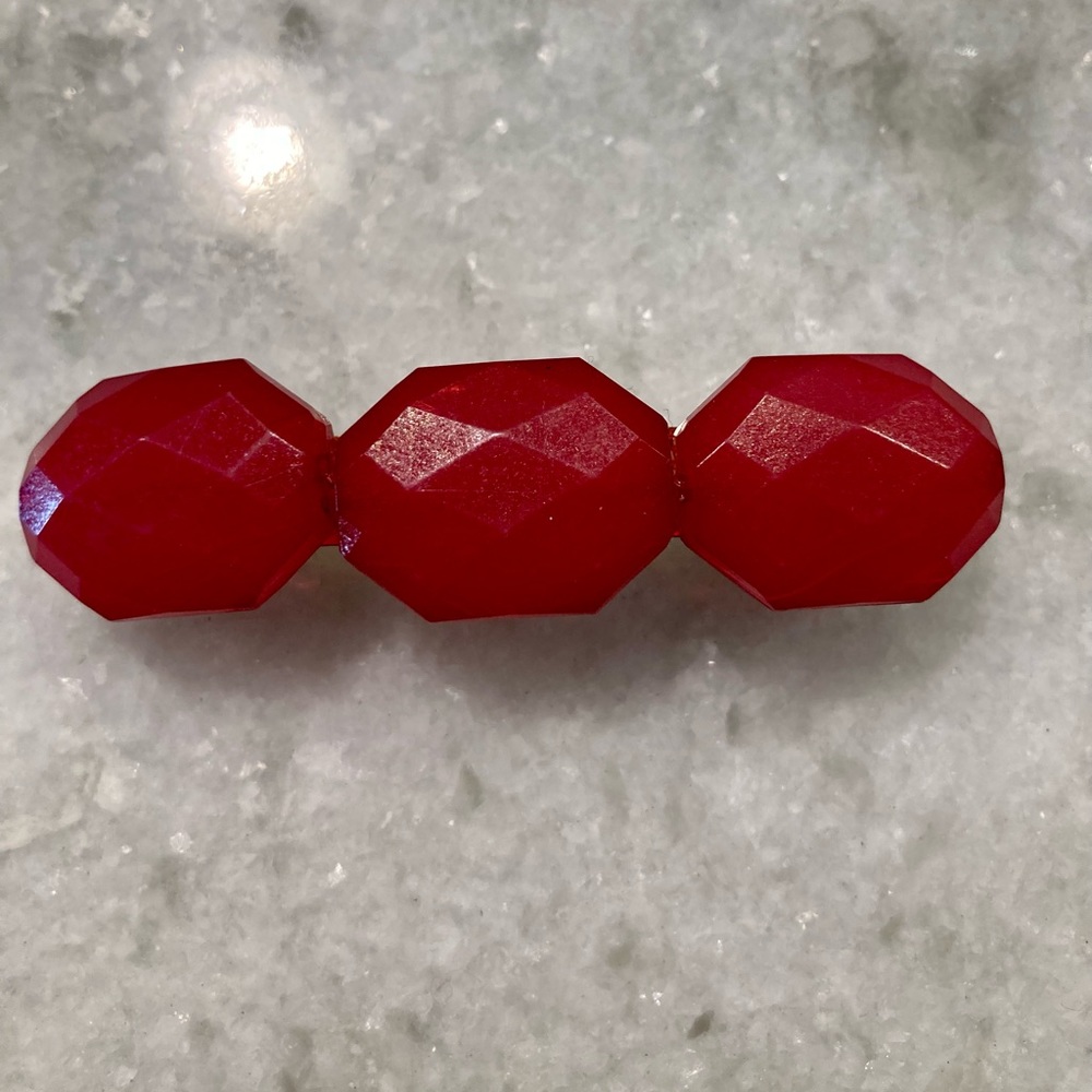 Hot Pink Gem Hair Barette